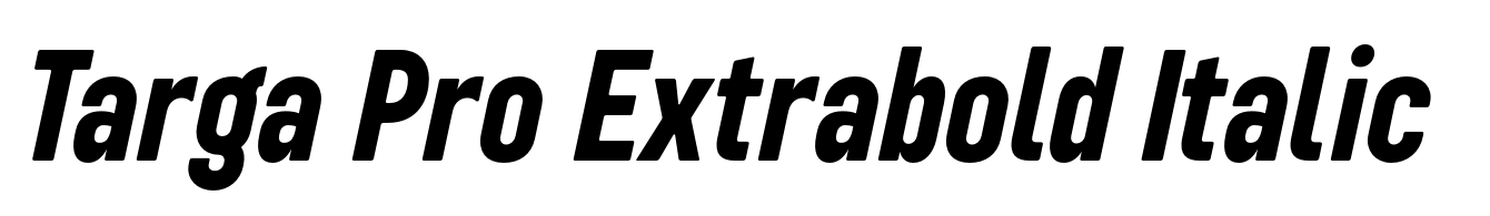 Targa Pro Extrabold Italic